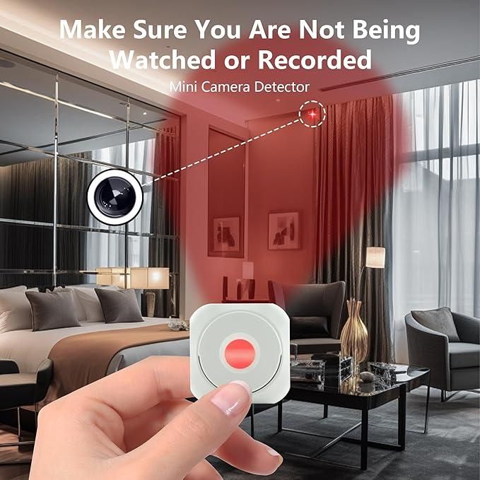 Hidden Camera Detector, Camera Detector White Cameras Detector Device Suitable for Hotel Inspection Privacy Protection Rental Home Check Changing Room Scan Public Space Screening