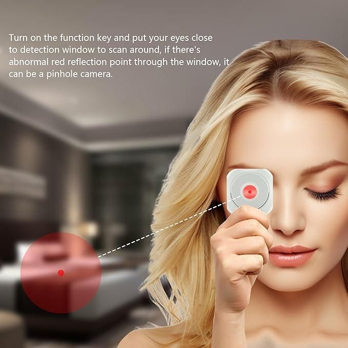 Hidden Camera Detector, Camera Detector White Cameras Detector Device Suitable for Hotel Inspection Privacy Protection Rental Home Check Changing Room Scan Public Space Screening
