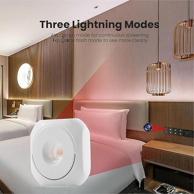 Hidden Camera Detector, Camera Detector White Cameras Detector Device Suitable for Hotel Inspection Privacy Protection Rental Home Check Changing Room Scan Public Space Screening